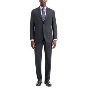 Nautica 2 Piece Suit Mens 40L Pants 34x32 Charcoal Modern Fit Two Buttons NWT‎
